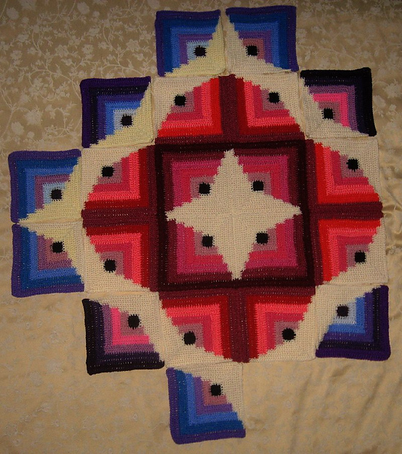 Ravelry Justdunny's Boom! crochet log cabin afghan