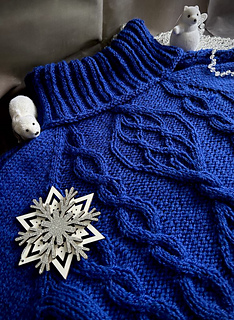 Rozmiar M
Włóczka: Aran yarn cobalt
75% akryl 25% wełna (100g/195m)
Zużycie: Prawie 4 motki plus 10g z nowego motka (410g/800m)
Druty: 5mm na cały sweter / 4mm na ściągacze.
Wykończenie ściągaczem 2:2.
Rękawy oddzielone na 35 rzędzie.
Próbka po praniu 10cm x 10cm =19 oczek x 25 rzędów.