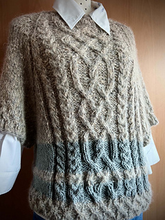 Włóczka Rowan frost 6 motków po 50 g i 45 g szarej (Rialto Aran ) Debbie Bliss.
Druty 5,5 i 4,5mm ściągacze. Rozmiar: S.