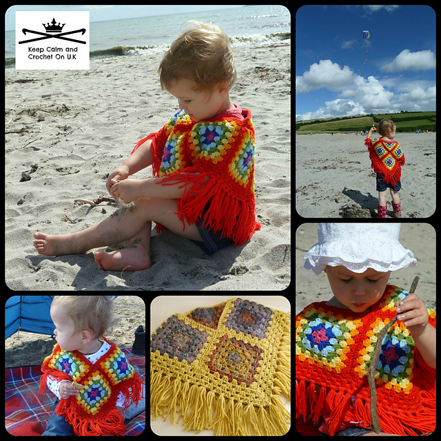 Ravelry Baby Rainbow Poncho pattern by Heather C Gibbs (KCACO.UK)