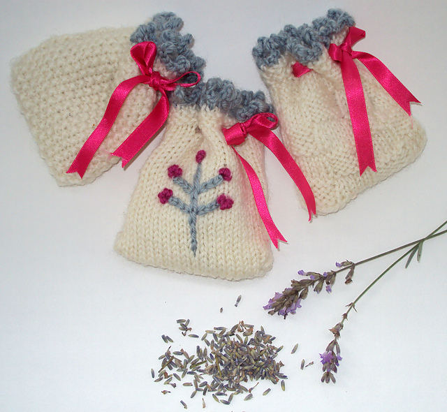 Ravelry Lavender Bags pattern by Sian Brown Knitwear Design