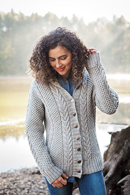 brigid hooded aran cardigan