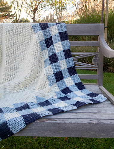 Ravelry: Gingham Edge Blanket pattern by Knitting with Chopsticks