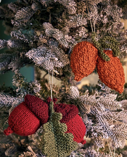 Acorn and Pine Cone Ornaments
