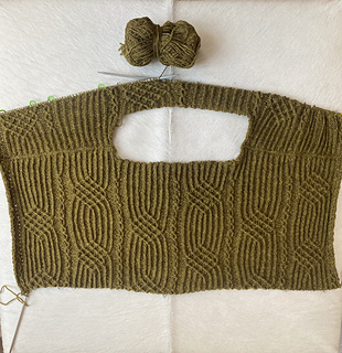 Knitting the back and front back and forth