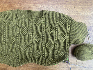 Neckline done and start of the sleeve