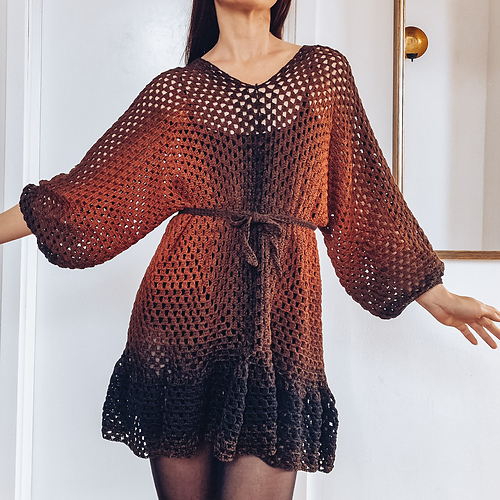 Ember Ruffle Hem Cover Up Dress