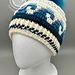 Blue Wave Overlay Mosaic Hat pattern
