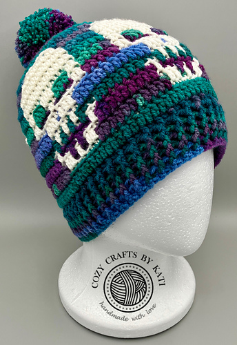 Skulls Halloween Overlay Mosaic Hat
