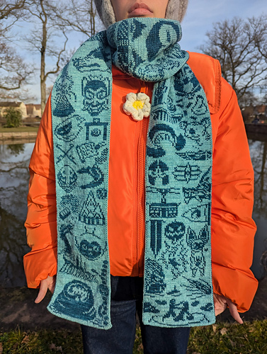 Engrave The Cross Ⅷ GKT scarf Gorgoroth embroidered scarf with