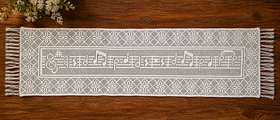 Amazing Grace Musical Notes Scarf
Filet Crochet Pattern and Charts