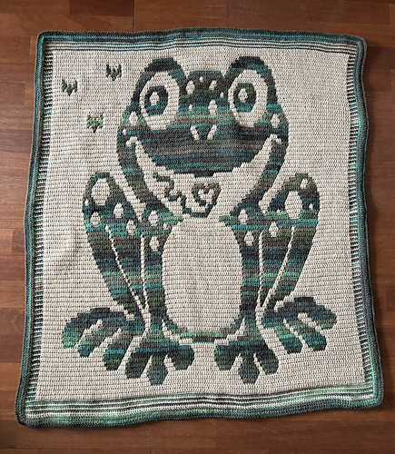 Froggy LovePrints Blanket