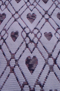 Plaid Hearts Throw
Front View
Overlay Mosaic Crochet
Pattern & Chart
Close Up View