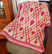 Plaid Hearts Throw
Overlay Mosaic Crochet
Fully Written Pattern and Chart