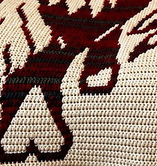 LovePrints Bovine Highlander Blanket
Overlay Mosaic Crochet Pattern and Chart
Close Up View