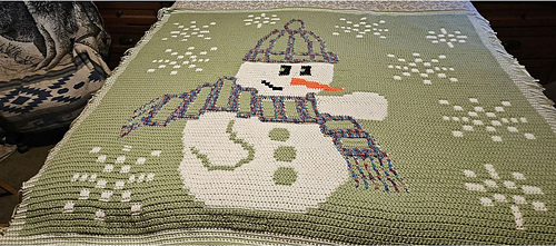 Snowman Blanket
Overlay Mosaic Crochet
Fully Written Pattern and chart
