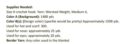 Snowman Blanket
Overlay Mosaic Crochet
Fully Written Pattern and chart