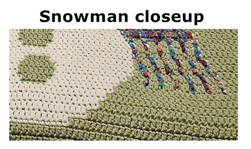 Snowman Blanket
Overlay Mosaic Crochet
Fully Written Pattern and chart