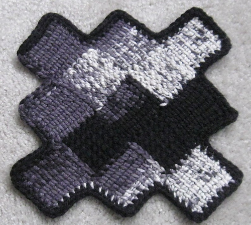 Tunisian Crochet Entrelac Dishcloth Variation 2 photo 2