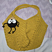 Easy granny square bag with soot pattern 