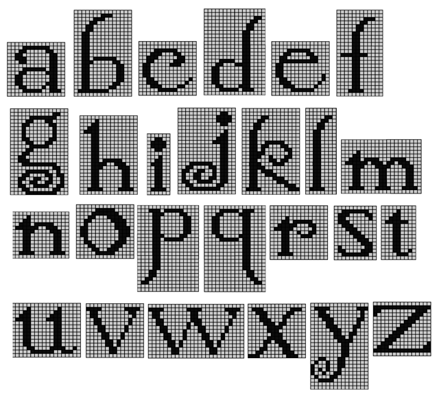 Ravelry: Twilight Alphabet pattern by Mandy Chronister