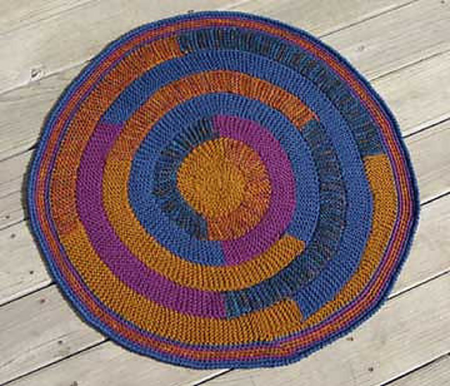 Ravelry Handspun Spiral Rug pattern by Donna Druchunas