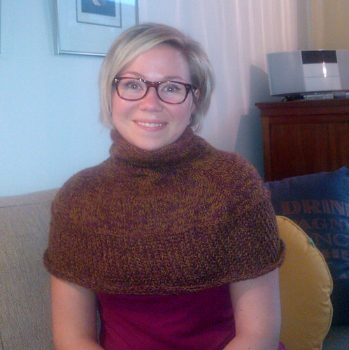 knitted shoulder shawl