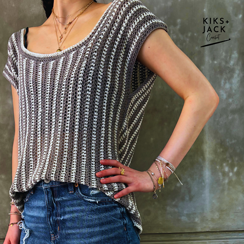 Draping Vertical Stripe Top photo 3
