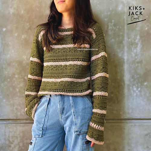 "Crochet is Love" Long Sleeve Sweater photo 3