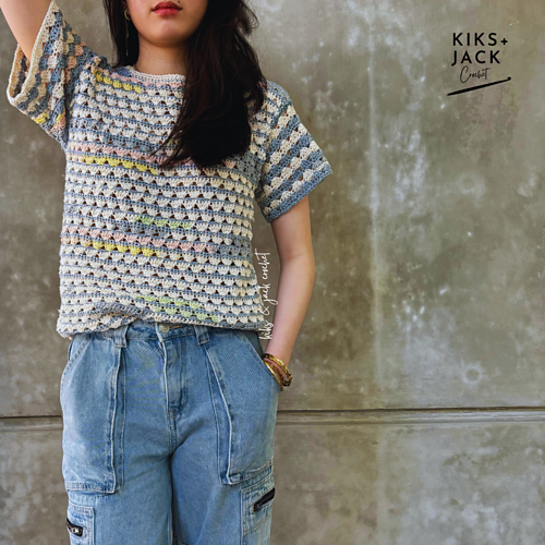 Short Sleeve Crochet Tee Shirt photo 3