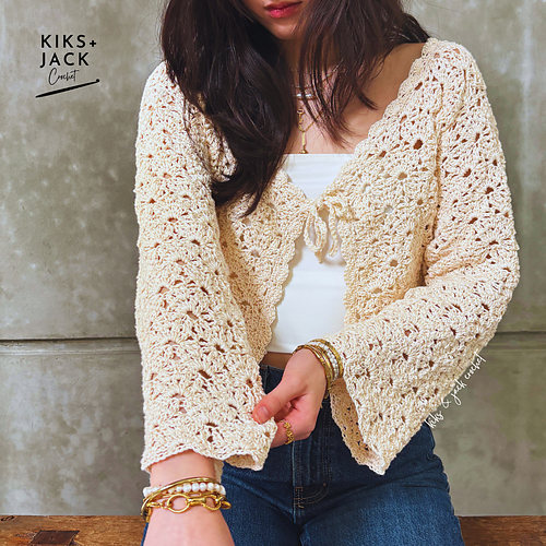 Lacy Holiday Tie-Up Cardigan photo 2