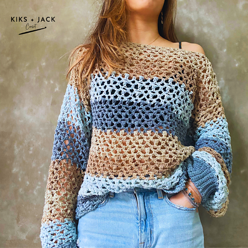 Nusa Mesh Net Crochet Sweater