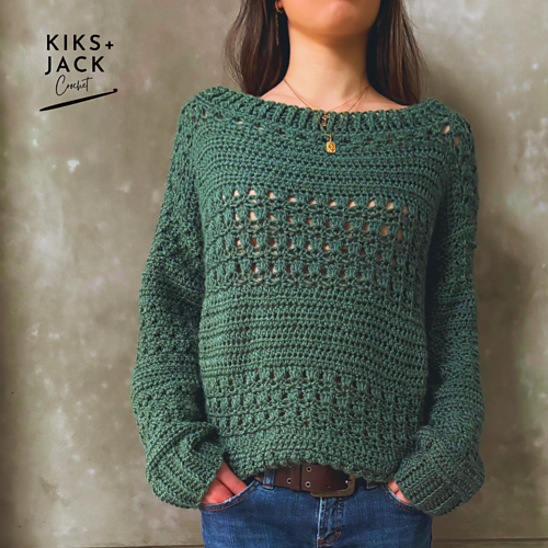 Lola Lett Oversized Crochet Genser - Kiks + Jack Crochet