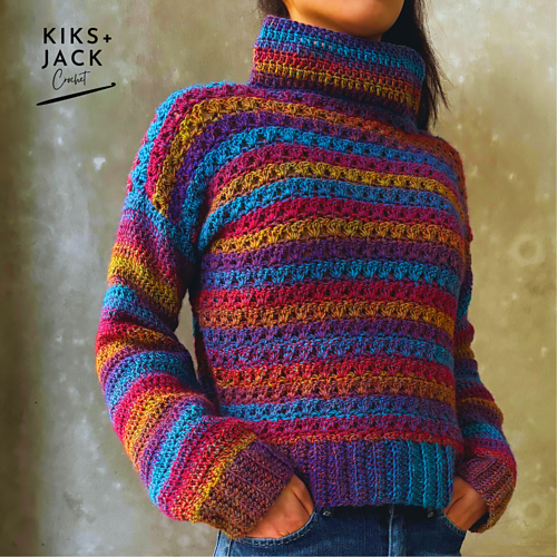 The Rachel Mock High Neck Crochet Sweater photo 3