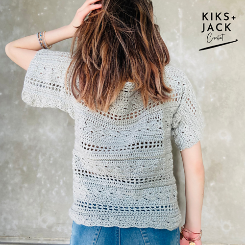 Sea to Sky Short Sleeve Crochet Top photo 3