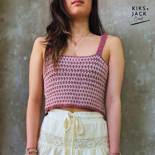 Summer Striped Crop Top Tank photo 2