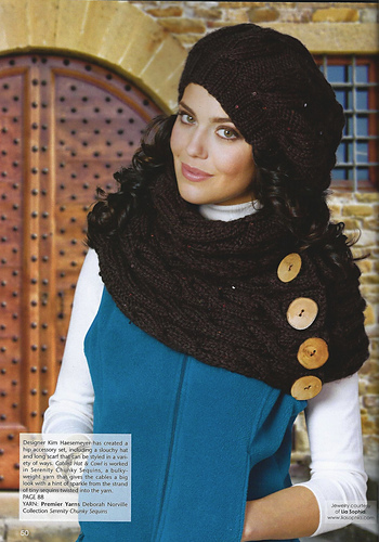 Cabled Slouch Hat & Cowl photo 1