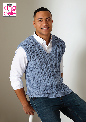 Ravelry: 6038 Waistcoat and Sweater Vest pattern by King Cole Ltd