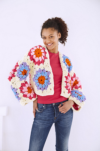 Ravelry: 6233 Granny Square Cropped and Long Coatigans pattern by