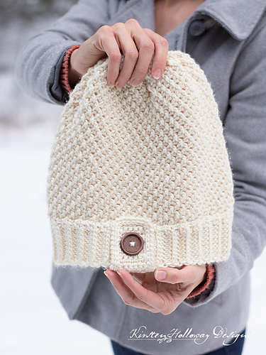 Ravelry: Double Seed Stitch Crochet Slouch Hat pattern by Kirsten Holloway