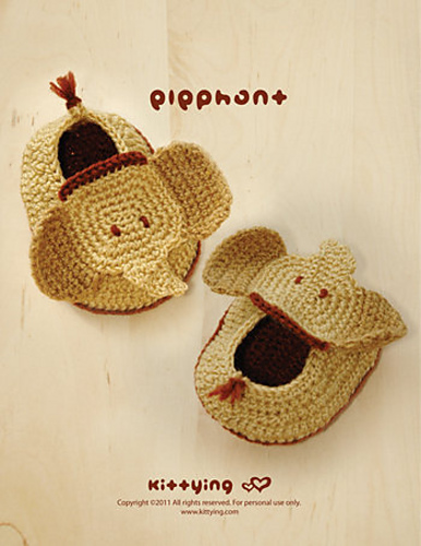 Ravelry: Elephant Baby Booties pattern by Kittying Ying
