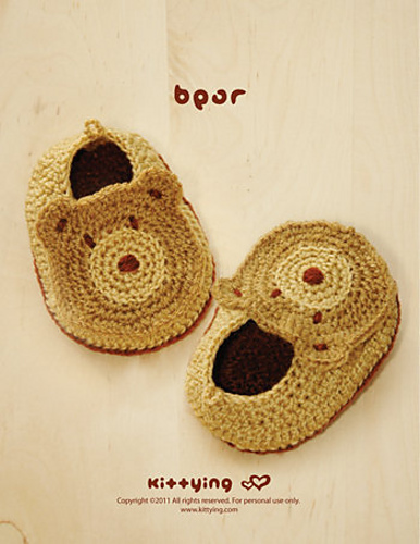 Ravelry: Bear Baby Booties pattern by Kittying Ying