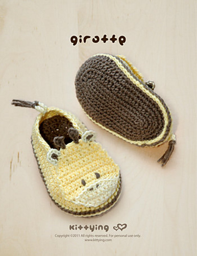 Ravelry: Giraffe Baby Booties pattern by Kittying Ying