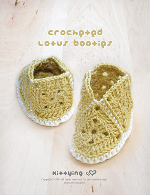 Ravelry: Lotus Baby Booties pattern by Kittying Ying