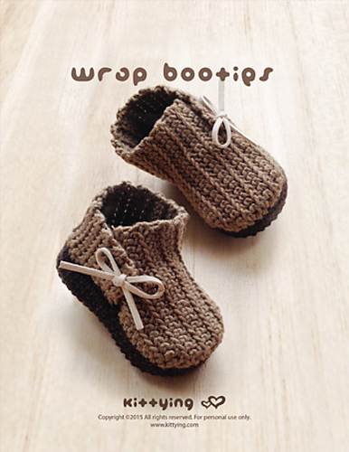 Ravelry: Wrap Baby Booties pattern by Kittying Ying