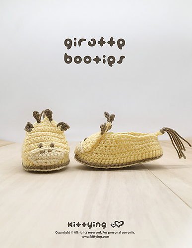 Ravelry: Giraffe Baby Booties pattern by Kittying Ying