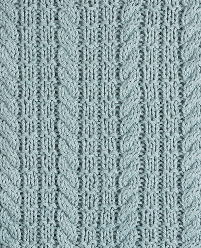 Waffle & Cable Warm Up America Block