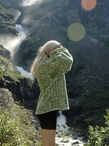 Blomsterkaos Genser - KnitByCelina