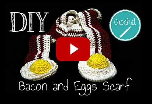 Bacon and Eggs Scarf - Video Tutorial photo 2