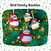 Bird Family Baubles pattern